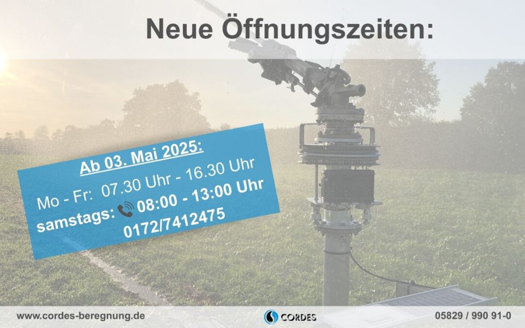 Neue Öffnungszeiten zum Saisonstart 2025