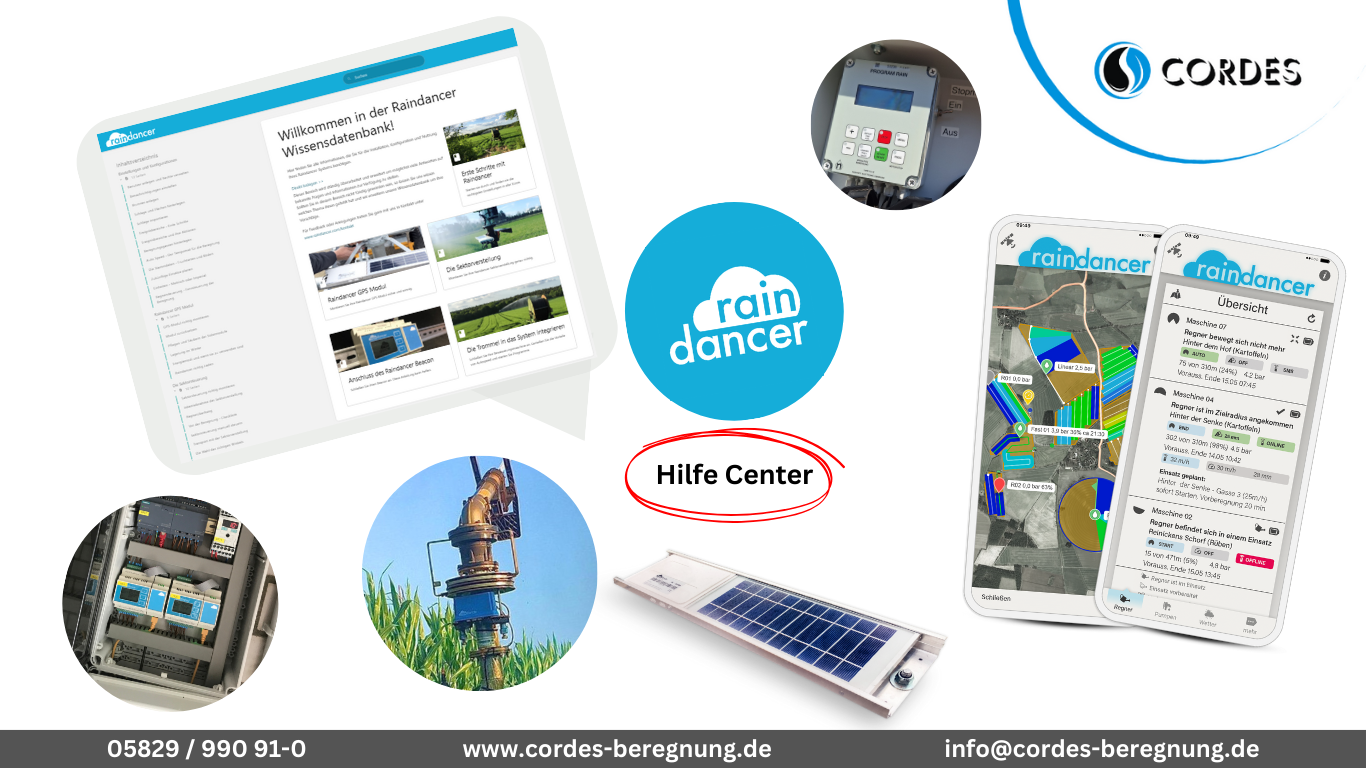 Schnelle Hilfe bei Fragen – das Raindancer Hilfe Center