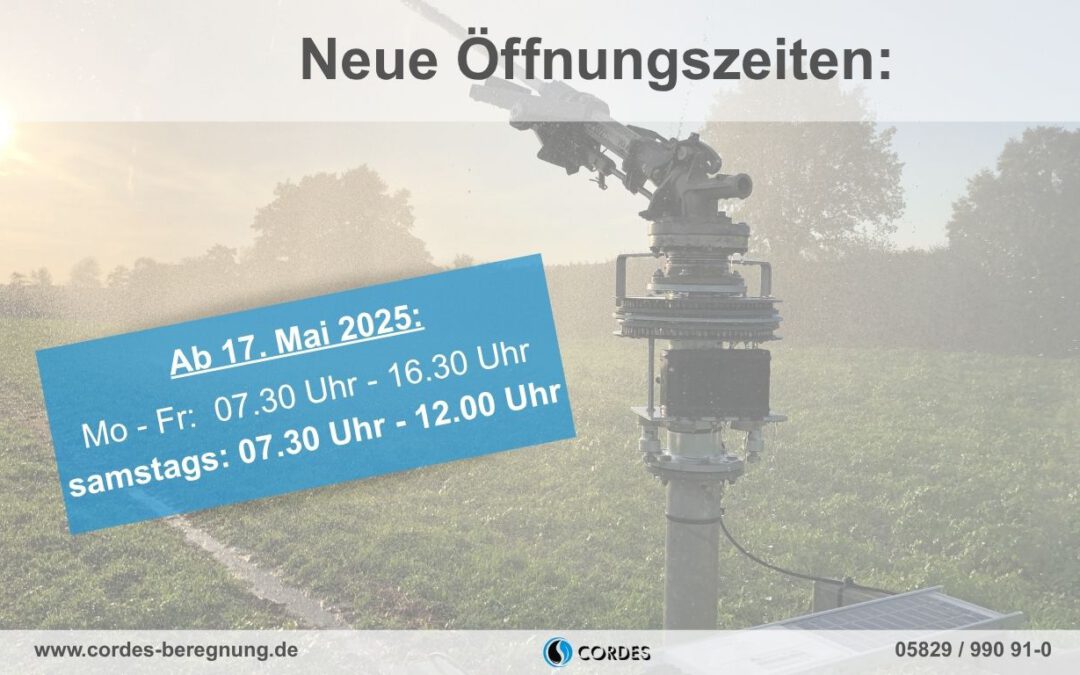 Ab jetzt auch samstags geöffnet