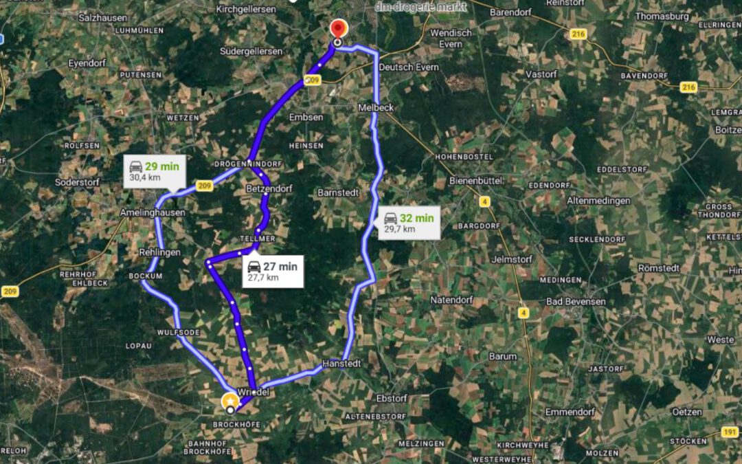 Routenplanung mit Google Maps