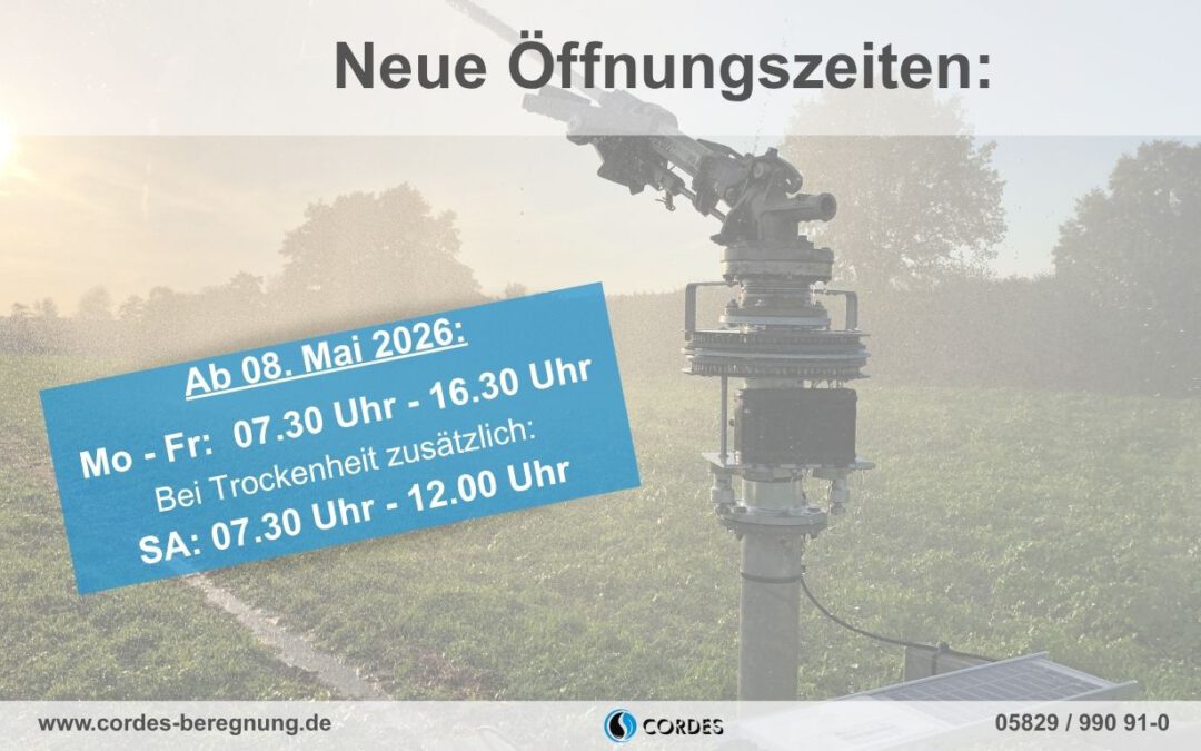 Neue Öffnungszeiten zum Saisonstart 2026